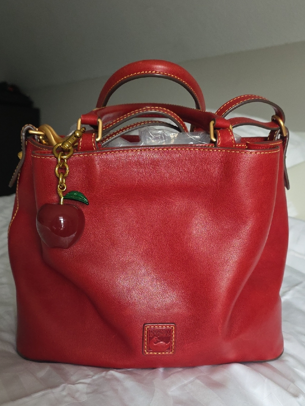 Dooney & Bourke Red Florentine Brenna Shoulder Bag